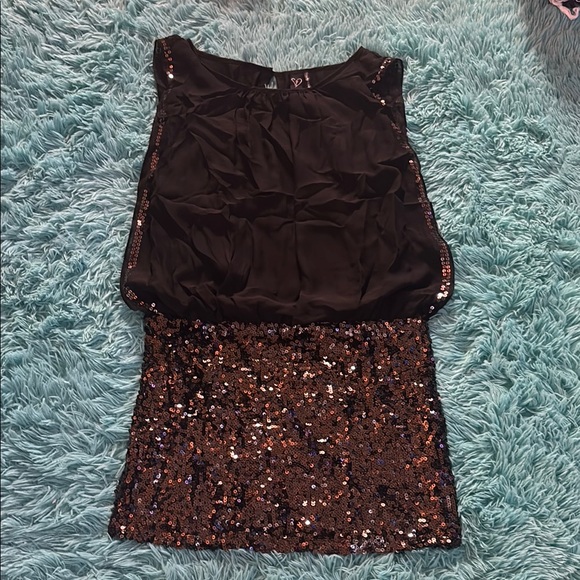 Black and Sequin Sleeveless Dress - Picture 1 of 1